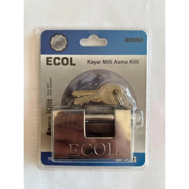 ECOL Kayar Milli Asma Kilit 80mm